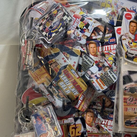 NOS Talladega Nights Air Freshener Counter Display Magnets Buttons Display Kit - Picture 8 of 15